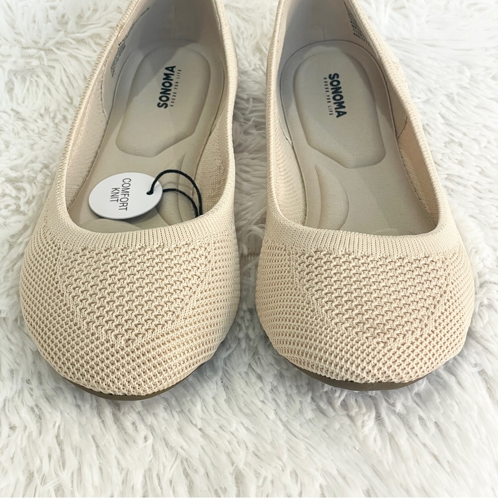 6, 7, 7.5, 8.5, 9.5, 10 taupe, tan cream, neutral flats with arch support - Picture 6 of 8